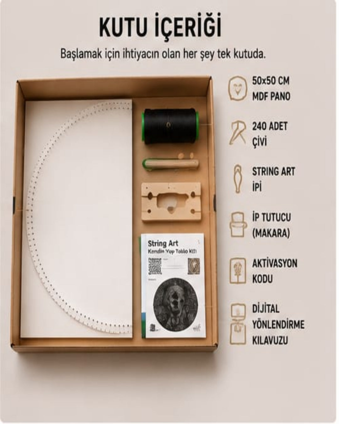 Dokuva  String Art – Kendin Yap Tablo Kiti