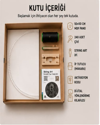 Dokuva  String Art – Kendin Yap Tablo Kiti