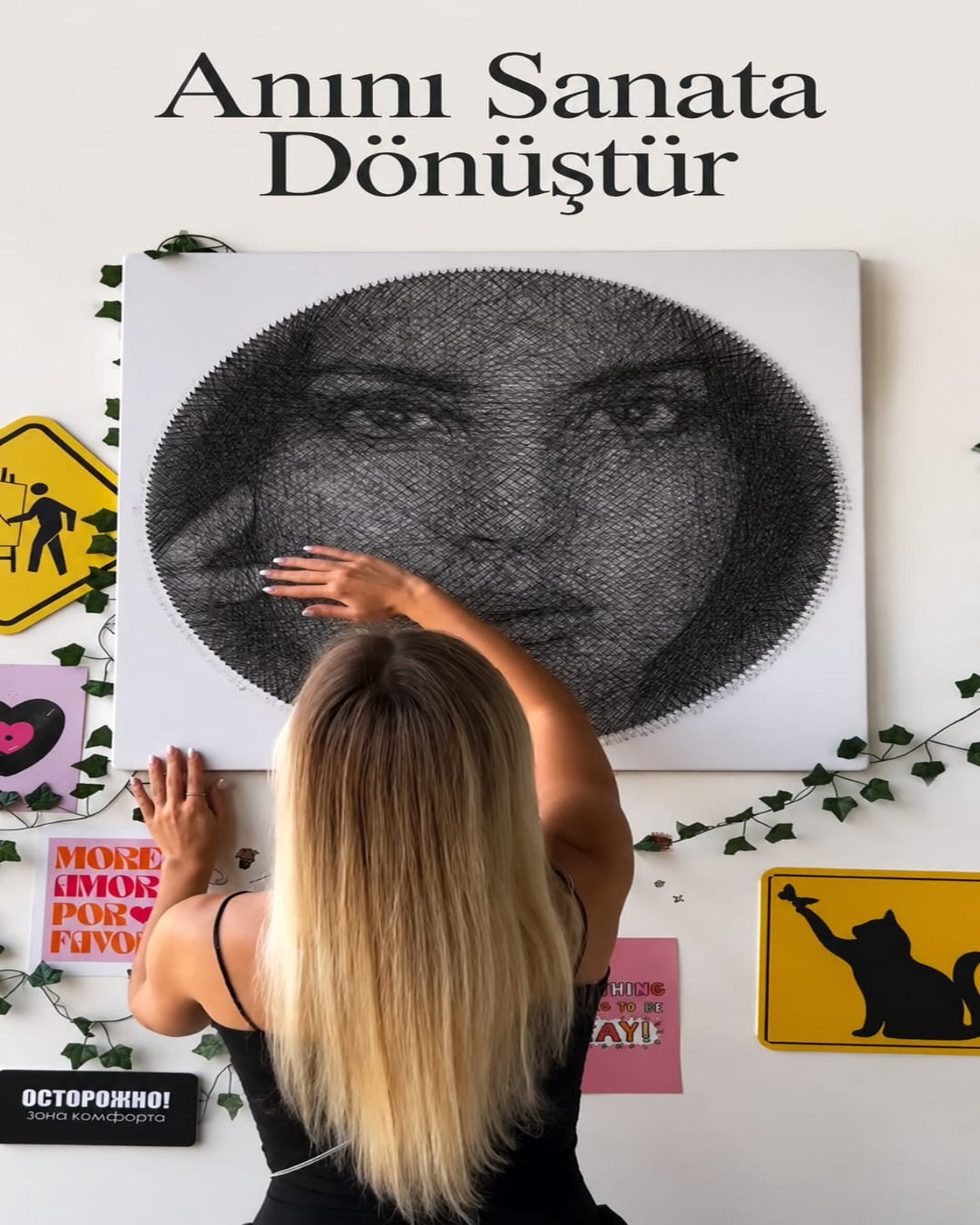 Dokuva  String Art – Kendin Yap Tablo Kiti